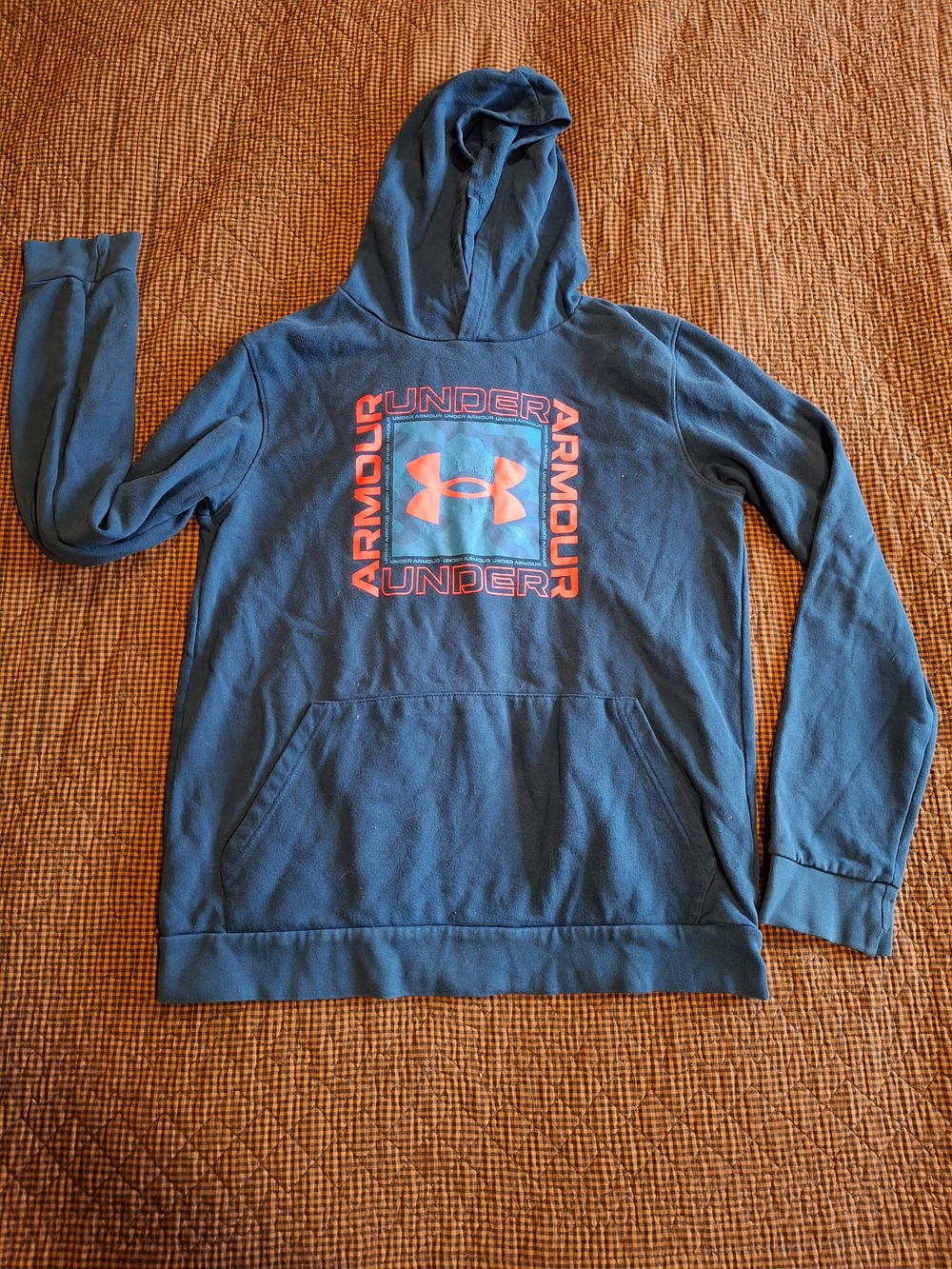 Under Armour Men's Blue Hooded Pullover Sweatshirt